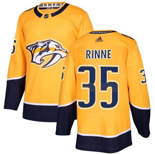 Adidas Predators #35 Pekka Rinne Yellow Home Authentic Stitched NHL Jersey
